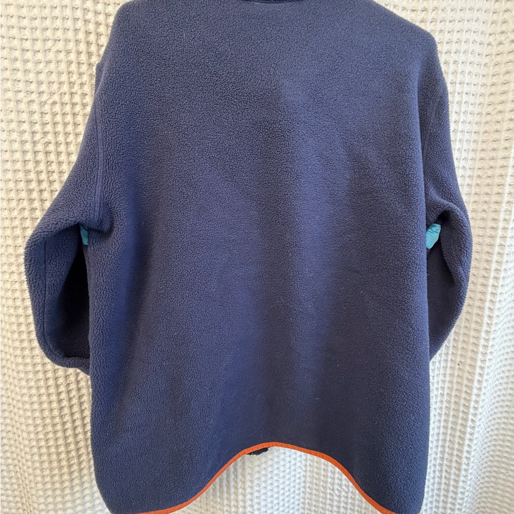 cotopaxi Navy Fleece Jacket with Orange, Yellow & Blue Chest Stripes - Picture 5 of 7